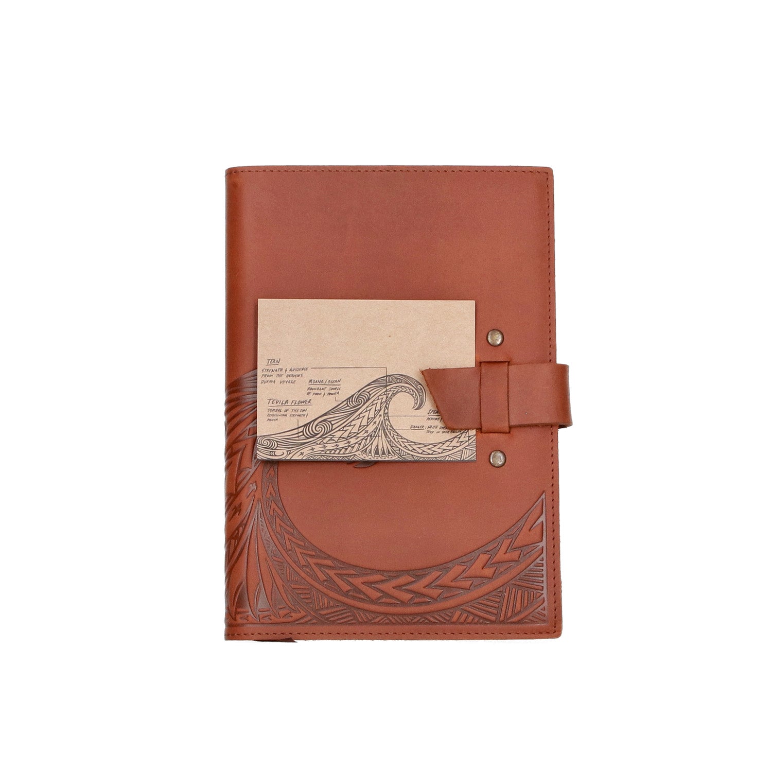 n様 取り置き中、CLANE VINTAGE TAPE HAND KNIT Embossed Stitched Leather Journal + Clasp, 125 Unlined